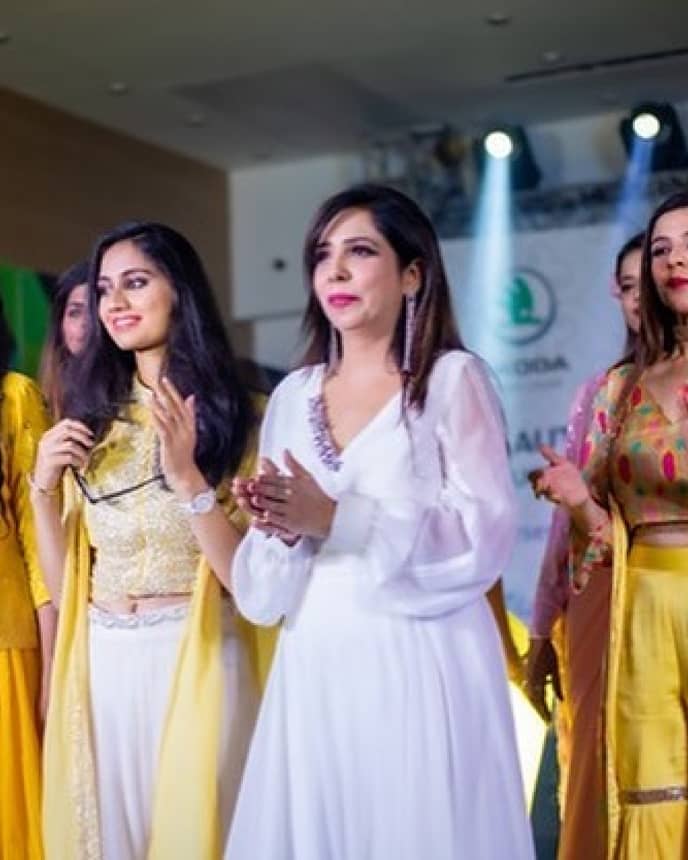 A ramp walk with models wearing Khadi Collection…