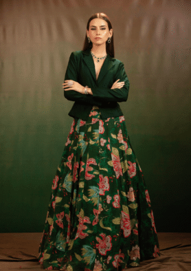 Sarvani Jacket Lehenga Set