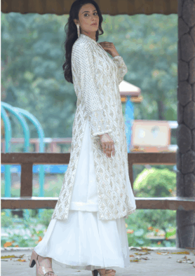 Mehrunisa – Hand-Embroidered Jacket Set