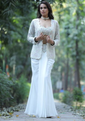 Naureen – Hand-Embroidered Dhoti Skirt Co-ord Set