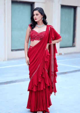 Ruhani Ruffle Saree