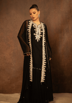 Ayla Noir Jacket & Skirt Set