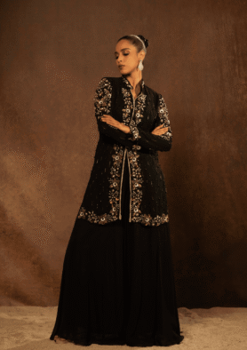 Sabeen Noir Jacket Set