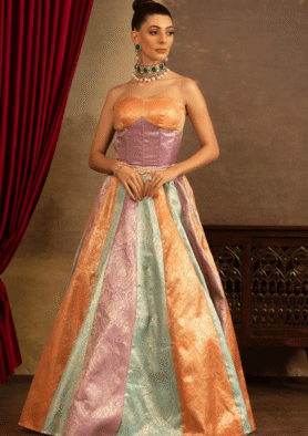 Satrangi Noor Panelled Lehenga Set