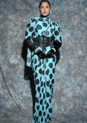 The Celeste Dot Drape