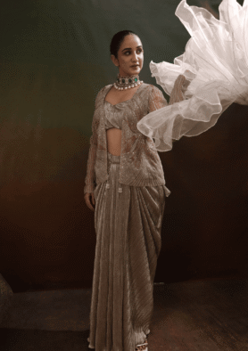 Zareh Draped Dhoti Set