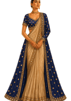The Ziya Cape Saree Set