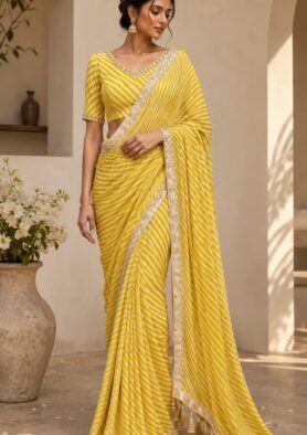 Saanjh Leher Saree Set