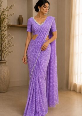 Lavanya Polka Saree Set